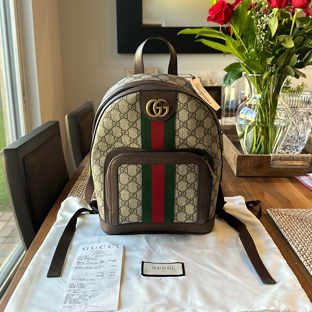 GUCCI OPHIDIA GG SMALL BACKPACK